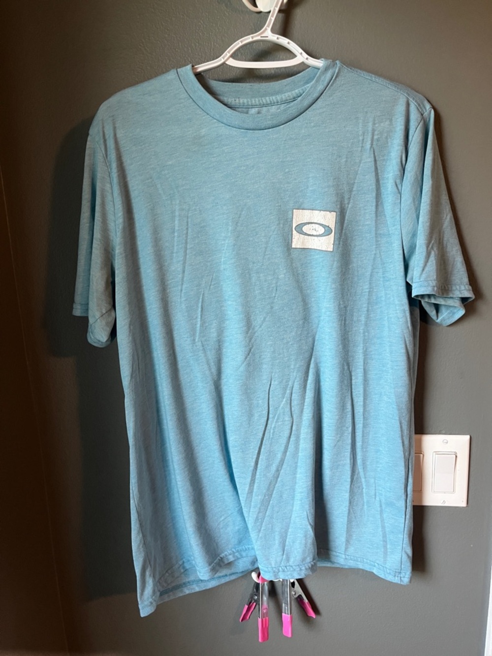 Oakley Men’s Light Blue Short Sleeve Logo Tee